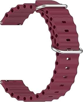 ACM Watch Strap Silicone Smart Belt 22mm compatible with Razer X Fossil Gen 6 Smartwatch Classic Band Purple