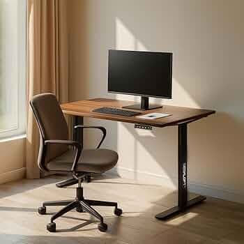 Electric Height Adjustable Smart Desk | Motorized Standing Table Dual Motor 2-Stage Reversal | 120KG Max Capacity | Sitting-Standing Desk | Table Size 1200 * 600 * 18