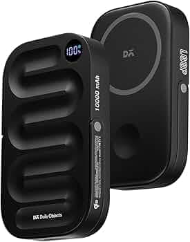 DailyObjects Loop Qi2-Certified 10000 mAh Fast Charging MagSafe-Compatible Wireless Aluminium Power Bank - Black Compatible with iPhone 16, 15,14,13,12 Series | Multi-Layer chipset for Protection