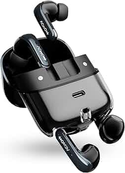 ACwO Dwots Fire ANC|India's First 4 in Ear Buds in 1 Case with ANC|70Hrs Battery|ANC&Transparency Mode|Bass&Theatre Modes|4 Mics Ai-Enc for Clear Calls|3D Spatial Audio, Wireless (Eclipse Black)