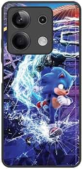 Leeon Printed Case Compatible with Xiaomi Redmi Note 13 5G | HD Print Design of Sonic Vs Shadow Sonic 3 Art | Metal Back + Soft TPU Edges | 360° Full Protection Case