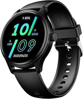 Boat Lunar Discovery Neo, 1.39" (3.5 cm) Round HD Display, Premium Metallic Finish, Animated Watchfaces, 100+ Sports Mode, Bluetooth Calling, Smart Watch for Men & Women (Active Black)