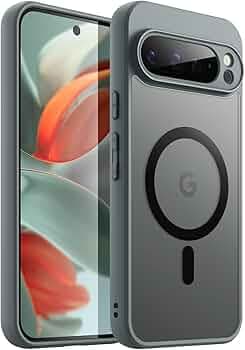 JETech Magnetic Cover Case for Google Pixel 9 Pro XL 2024, Compatible with MagSafe, Translucent Matte Back Shockproof Phone Cover (Hazel)