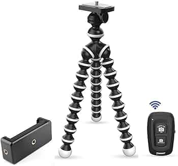 Tygot Gorilla Tripod/Mini 33 CM (13 Inch) Tripod for Mobile Phone with Phone Mount & Remote | Flexible Gorilla Stand for DSLR & Action Cameras