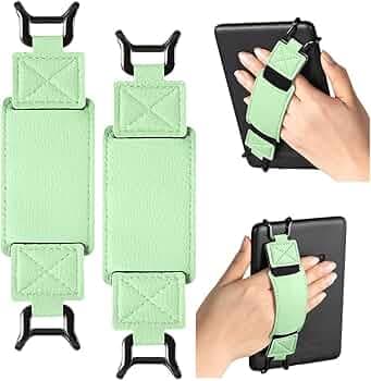ZORBES® 2 Pcs Secure Hand Strap for Kindle and Tablets, High Elasticity Versatile and Lightweight Finger Grip Holder for 6-7.5" Kindle/for Kobo/for Voyaga/for Lenovo/for Sony E-Book Tablet