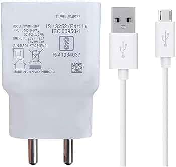 Fast Charger Compatiable with 1 Meter Micro USB Type B Charger for Vivo Y15 2019/ Vivo Y20 Plus /Y21 /Y17/Y12/Y53/Y22/15/ Y66 Adapter Like Wall Charge | Android USB Charger (2.4 Amp, White)