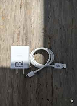 PNI 45W SuperVOOC Fast Mobile Charger with USB Cable, White, Safe and Professional Charging