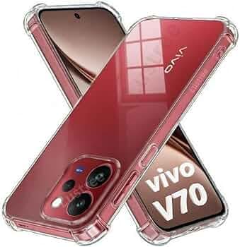 Lustree Back Cover Transparent Case Compatible with Vivo V70/ V70 Elite | Clear TPU Shockproof Case with Four Corner Protection & Raised Camera Guard | Slim Protective Mobile Phone Cover