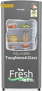 Voltas Beko, A Tata Product 183 L 2 Star Direct Cool Single Door Refrigerator (RDC215D/S0XIR0M0000GO, Hairline Silver, With Fresh Box Technology and Chiller Zone)