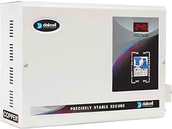 daikcell 5 KVA Copper 90V-300V Heavy Duty Mainline Voltage Stabilizer for Home - 4000W - 20 Amps Load - 1+4 Year Warranty - DSR016 - Grey - Single Phase