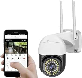 MAYUMI HD WiFi Security Camera, Smart Outdoor Camera with Motion Detection, Two-Way Audio, Cloud Storage, Night Vision LED, Built-in Siren, ONVIF Compatible