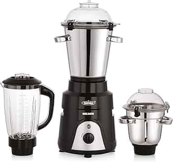Cookwell Commercial Mixer Grinder 1500 Watt for Cafes, Restaurants, Hotels, Canteens (2HP - 3 Jar), Black