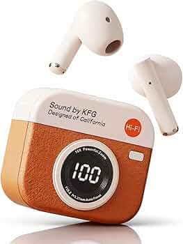 Aura TWS Earbuds with Digital Display, BT 5.49+ENC for Clear Calling, Low Latency Gaming Wireless Headphone, 36 Hours Play, Immersive Sound, Touch Control, IPX4 & Voice Assistance. Brown