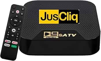 Android TV Box D9 SATV, 4K Ultra HD, 4GB RAM 32GB Storage, Android 13.0, Dual Band WiFi 5, Bluetooth 5.0, Voice Remote Control, Black