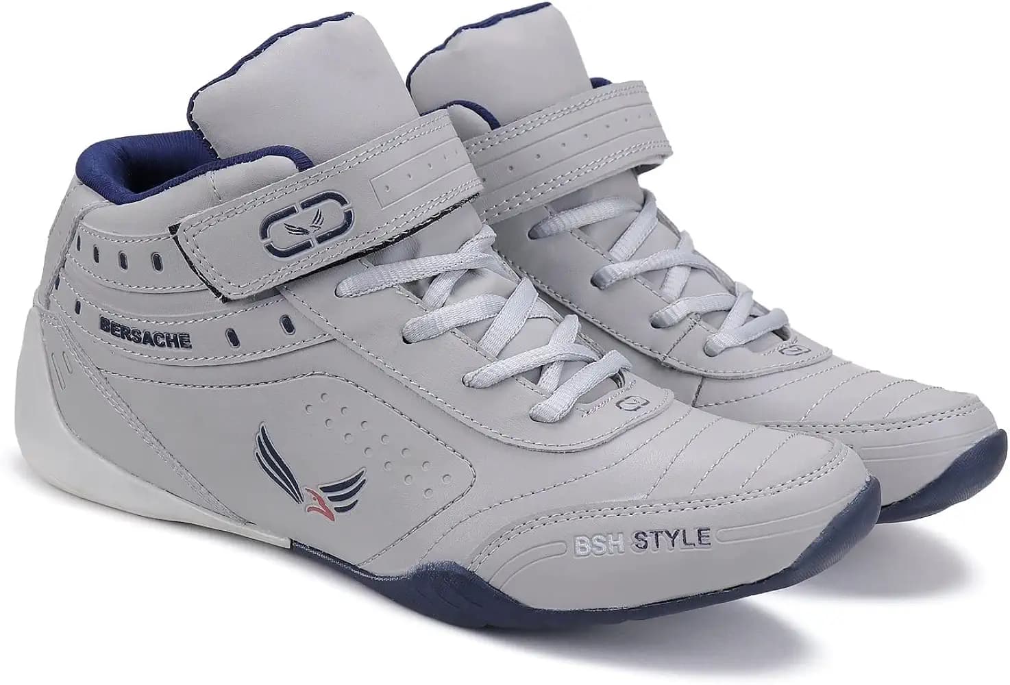 Bersache Sports Shoes for Men |Latest Stylish Sports Shoes for Men |Lace-Up Lightweight White Shoes for Running, Walking, Gym,Trekking and Hiking Shoes for Men