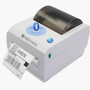 SHREYANS (CD410 4 Inch Receipt, Label Printer for Invoicing & Labelling (Recommended for Shipping Label & Ecommerce Invoice, Barcode Label, Tag) (Color- White)