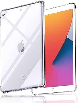 MOCA Shock Resistance Soft TPU Back Case Cover for iPad 10.2 inch iPad 9 9th, 8 8th, 7 7th Gen iPad 2021 2020 2019 Launch A2603 A2604 A2605 A2270 A2428 A2429 A2430 A2197 A2198 A2200 - Clear