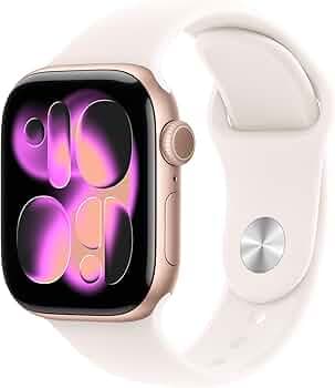 Apple Watch Series 11 GPS 42mm Rose Gold Aluminium Case with Light Blush Sport Band - S/M