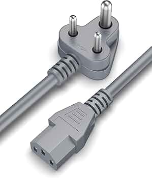 FEDUS 1.8 Meter TPR (Thermoplastic Rubber) Desktop PC Computer Power Cord, 2500 Watt IEC C13 Cable for pc, 3 Pin Ac Wire Lead for SMPS Power Supply, Monitor, Printer, Kettle, TV,All Gaming Computers