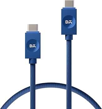 DailyObjects POP 100W Kevlar Core Magnetic Charging Cable | USB Type-C| Fast Charging, 480Mbps Data Transfer | Compatible with Android & iOS Smartphones, Earphones, Tablet/Ipads, Macbook - Blue