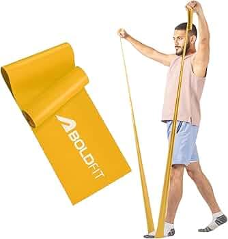 Boldfit Resistance Bands for Workout for Women Pilate Bands for Home Exercise Thera Band Toning Exercise for Gym Latex Band Theraband for Fitness, Stretching, Yoga for Men - Super Heavy 6.4Kg Gold