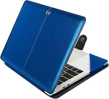 Flausen PU Leather Folio Case for New Launch Lenovo IdeaPad 3 15IML05 15.6" Laptop 81WB01E9IN, 81WB01EFIN,81WB01DCIN, 81WB018EIN,81WB018UIN,81WE01MAIN (?IdeaPad 3 15IML05), Blue (FLBLA100)