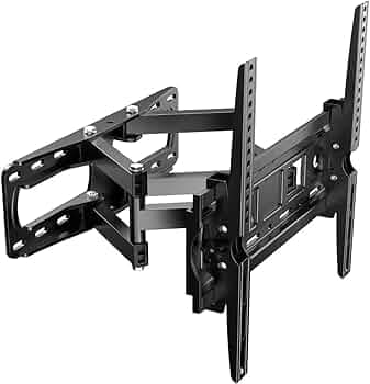Full Motion TV Wall Bracket for 32-65 Inch Curved Flat Screens TVs,Swivel Wall Mount Max VESA 400x400mm Holds up to 45kg,Adjustable Up and Down Tilt Extends Double Arms Wall Mount TV Bracket