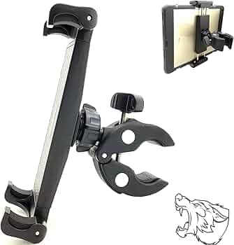 LycoGear Lycan Series Marine Boat Boat Helm Rail Tablet & Smartphone Pole Handle bar Holder Mount for iPad Pro 12.9 10.5 9.7 Air Mini GalaxyTab Phone 17 16 Pro Max Plus Fold Pixel Surface Pro Slate