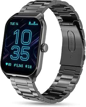 PunnkFunnk H18 Smartwatch for Men & Women | 2.01" HD Full Display | Bluetooth Calling Watch with Heart Rate | Sleep Monitor | 100+ Sports Modes | Long Battery Life | IP67 Fitness Watch- (Metal Black)