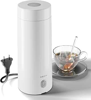 XECH Portable Electric Kettle 400ml | Mini Electric Kettle for Hot Water | Small Kettle with In-Built Cable | Bottle-Shaped Kettle for Tea, Coffee & More (Hydroboil Lite)