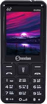 Snexian All-New GURU 4G Working Dual Sim | Keypad Mobile | with 2.4" Display | Youtube Working | Voice Changer | BT Dialer | Call Recording | Long Lasting Battery | FM | Camera | Feature Phone | Black