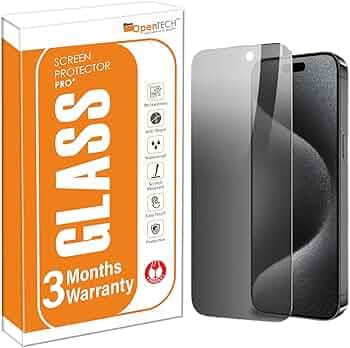 OpenTech® Privacy Military-Grade Tempered Glass Screen Protector Compatible for iPhone 17 Pro Max with Edge to Edge Coverage - Anti Spy, Case Friendly and Bubble free installation kit (6.9 Inches)