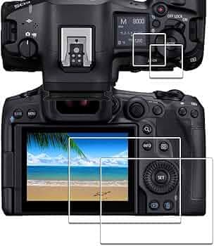 iDaPro [2 x Screen Protectors for Canon EOS R5 Mark II/EOSR5 Markii/R5 II R5II+[2 Pieces] Glass Screen Protector on Top, Tempered Glass, 9H Hardness Glass, Scratch-Resistant, Bubble Protection