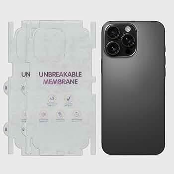 Blyton Back Screen Protector | Transparent Matte TPU Film Scratch Guard, Case-Friendly, Compatible with iPhone 16 Pro (Back & Side) | Pack of 2