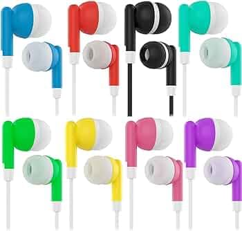 8 Pack Headphones for Kids for School Earbuds Wired Ear Buds Classroom Headphones Set Learning Earphones Student chromebook Bulk for Laptop iPhone Galaxy Gym Computer PL 3.5 Jack Travel Airplane