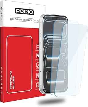 POPIO Borderless Military-Grade Gorilla Tempered Glass for iPhone 17 Pro / 17/16 Pro (Transparent) Case Friendly Full Screen Coverage with Installation Kit, Pack of 2