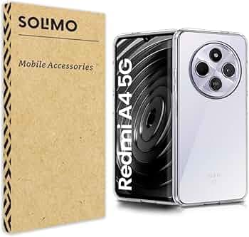 Amazon Brand - Solimo Shockproof Crystal Clear Back Cover Case for Redmi A4 5G I Poco C75 5G | 360 Degree Protection | Protective Design | Transparent - Silicone