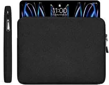 Tablet Sleeve Case Cover Water-Resistant Neoprene Material Compatible with Lenovo Yoga Tab 3 10 / Yoga Tab 3 Plus (10.1 inch) - (Black)