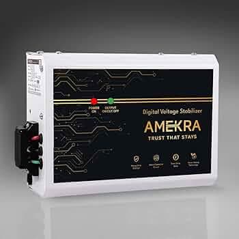 Wall Mount Stabilizer for AC Upto 0.8, 1.0, 1.5 Ton - 4KVA - 170V- Aluminium (LED Display)- 5 Year Warranty