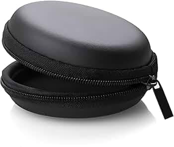 Sounce Multi-Functional Portable Carrying Case for Earphones, Headsets, Pen Drives, SD Cards & Mobile Accessories – Compact Travel Storage Pouch with Shockproof Protection – Black