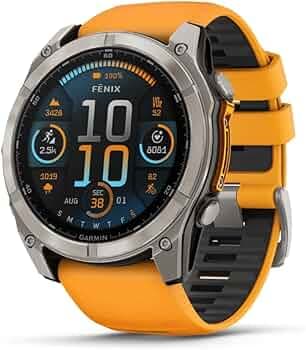 Fenix 8 51mm,AMOLED,Saph,Ti/Bare/Grpht,SparkOrg/GrphtBd