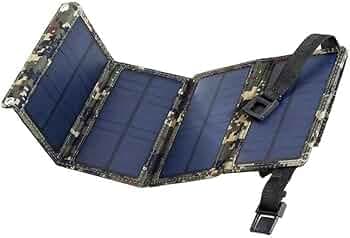 Portable Foldable Solar Panel Charger USB Dual Port Power Bank Army Green