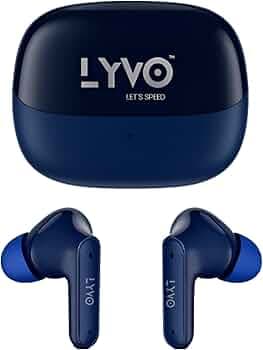 lyvo Ultrabud Wireless Earbuds with Bluetooth 5.4 | 36 Hours Playtime | Touch Control | Type-C Fast Charging | Deep Bass & Clear Calls | Noise Isolation | Blue | Compatible with Android & iOS