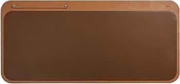 DailyObjects Dart Large Premium Vegan Leather Desktop/Laptop Desk Mat for Work from Home/Office/Gaming | Cable Organiser & Hideway Storage | Extended Mousepad & Water-Resistant - Tan - Model - R1