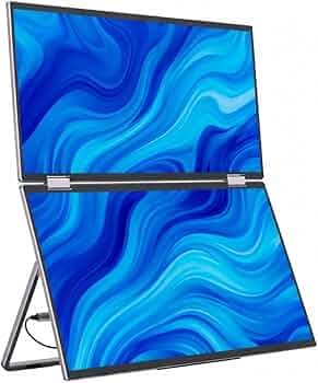 15.6" Tri-Screen Portable Foldable Dual Monitor with Single Wire | Triple Monitor Compatible with Windows & MAC OS (M1,M2,M3 & M4) | Laptop Screen Extender (15.6, Inches)