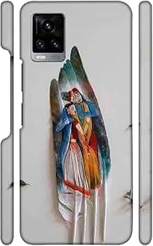 Radha Krishna on Pigeon Feathers | Designer Printed Hard Back Cover for Vivo V20 Pro Premium, Attractive, and Uniquely Crafted Smartphone Case