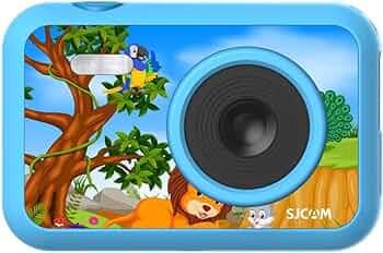 Powerpak Sjcam Funcam 2" LCD Hd Digital Action Camera Cartoon Print with in-Built Games for Children & Adult Kids (Funcam Lion), Multi