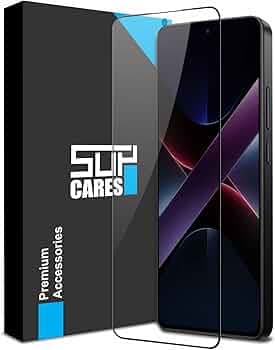 SupCares Tempered Glass for Poco X7 Pro (6.67 Inch) With Installation Kit | Military-Grade Gorilla Screen Protector | Edge to Edge Coverage | Black
