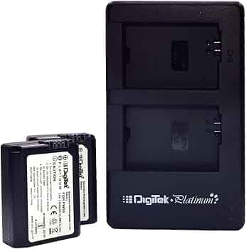 Platinum Dual Port LCD Battery Micro USB Charger with 2 Nos of 2100Mah Capacity Replacement for Fw 50 Li-Ion Lithium_Ion Battery Combo Pack (Fw50 P + Dpuc010)