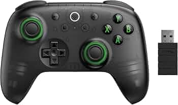 8Bitdo Ultimate 2C Wireless Controller for Windows PC and Android, with 1000 Hz Polling Rate, Hall Effect Joysticks and Triggers, and Remappable L4/R4 Bumpers (Transparent Black)